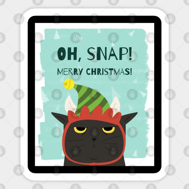 Merry Christmas Sticker by Plush Tee